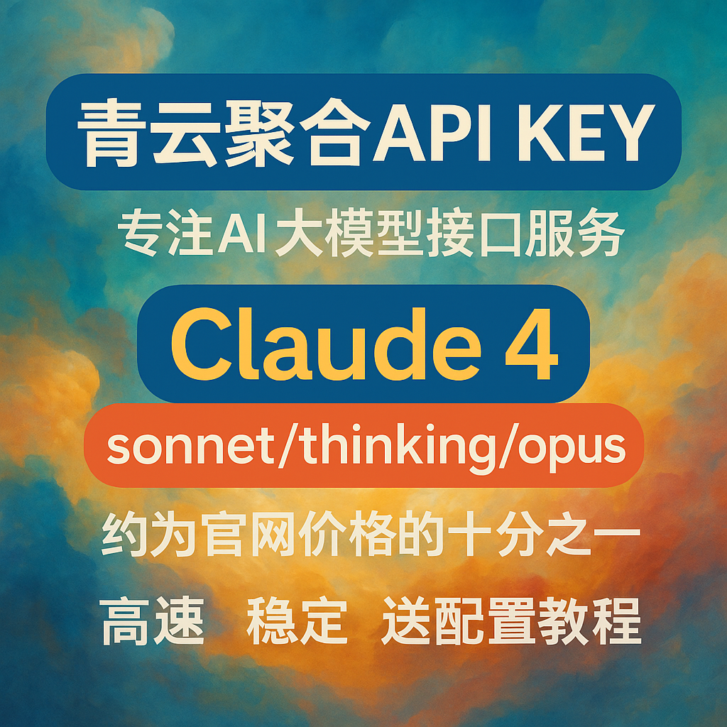 Claude 4 正式接入青云聚合API，全系列模型现已开放调用