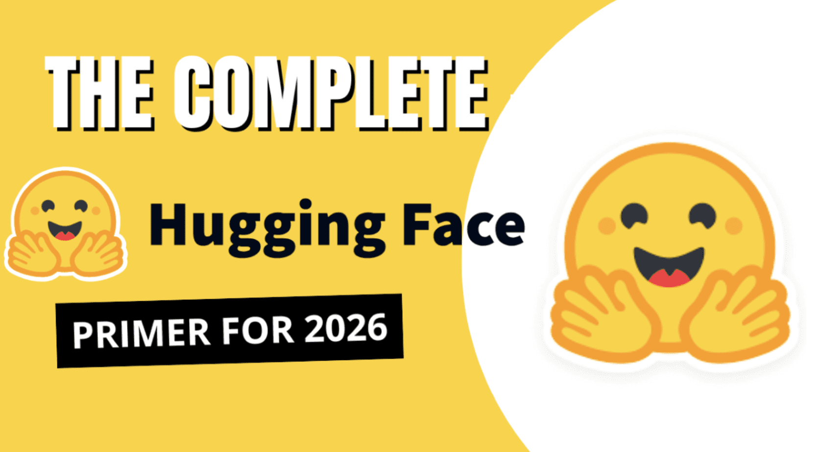 Futuristic conceptual image of Hugging Face ecosystem in 2026