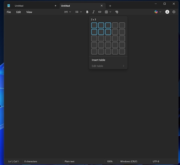 Windows 11记事本表格功能正式上线！简单易用、Markdown格式