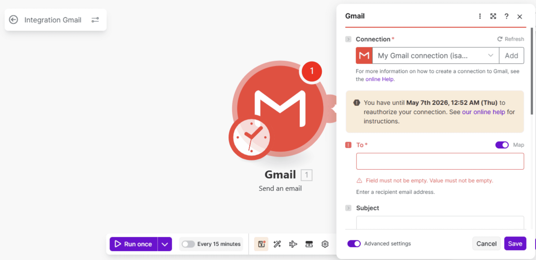 Configuring a module in Make