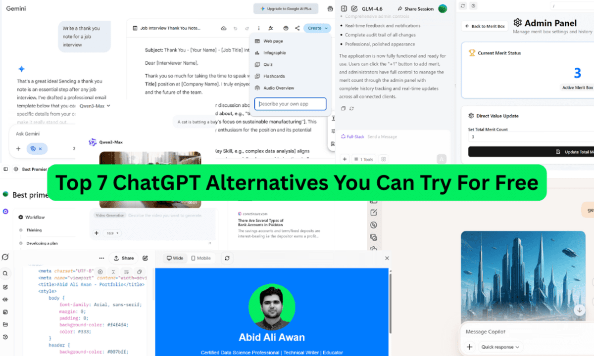 Top 7 ChatGPT Alternatives You Can Try For Free